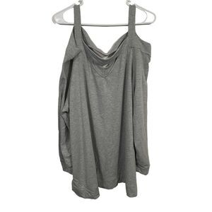 Lane Bryant Cold Shoulder Cutout V-Neck Sweater
